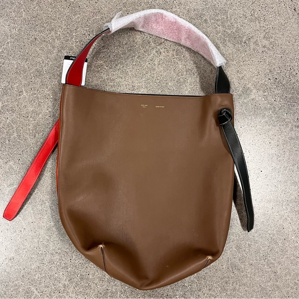Authentic CELINE Twisted Cabas Calfskin Leather